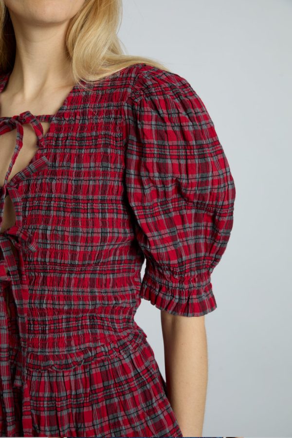 bluebelle blouse - red check - Image 6