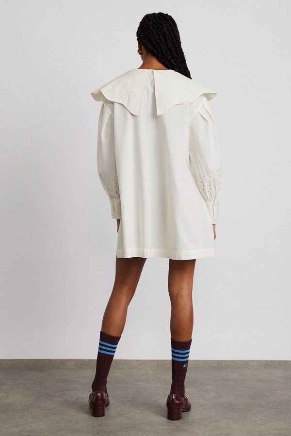 mimi mini dress - off white broderie - Image 7
