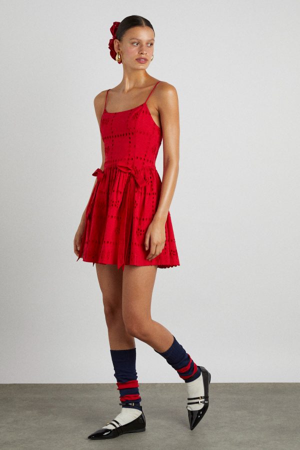 penelope mini - red broderie - Image 3
