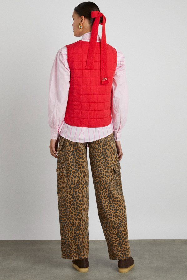 arte reversible tie gilet - red ruffle - Image 4