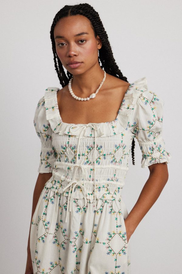 heidi embroidered midi dress - Image 2