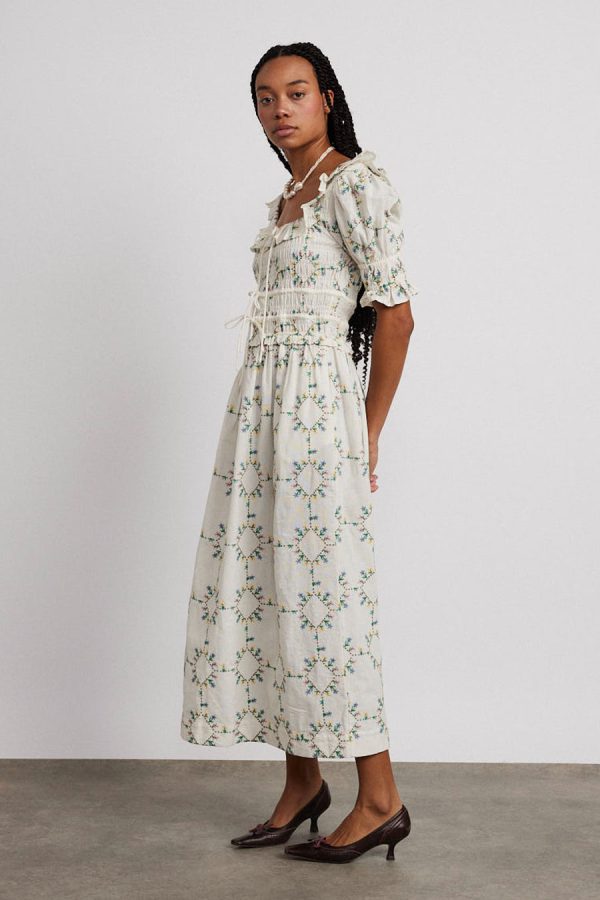 heidi embroidered midi dress - Image 3