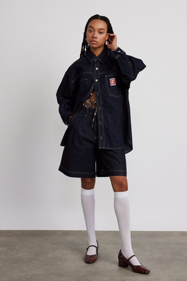 nova oversized shacket - indigo - Image 2