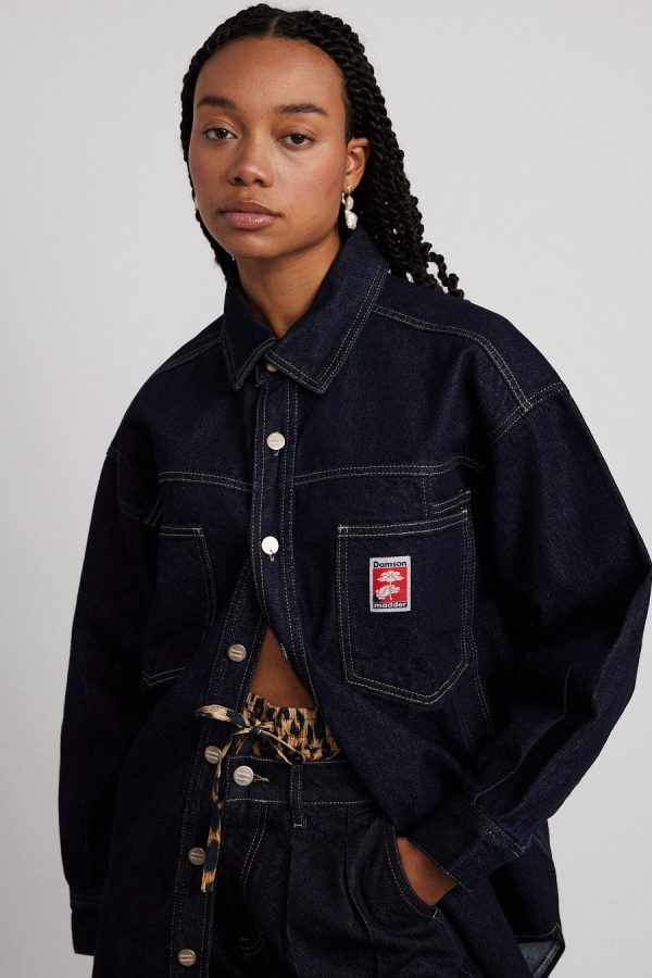 nova oversized shacket - indigo - Image 3