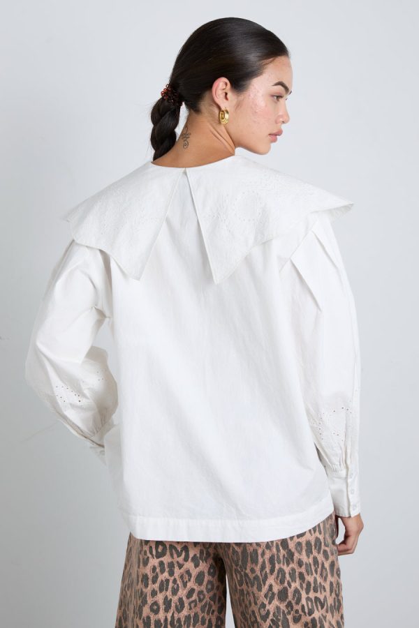 romeo embroidered blouse - white - Image 3