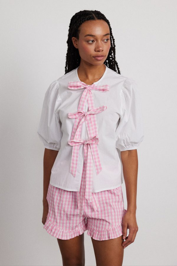 paddy bloomer nightwear set- pink gingham - Image 4