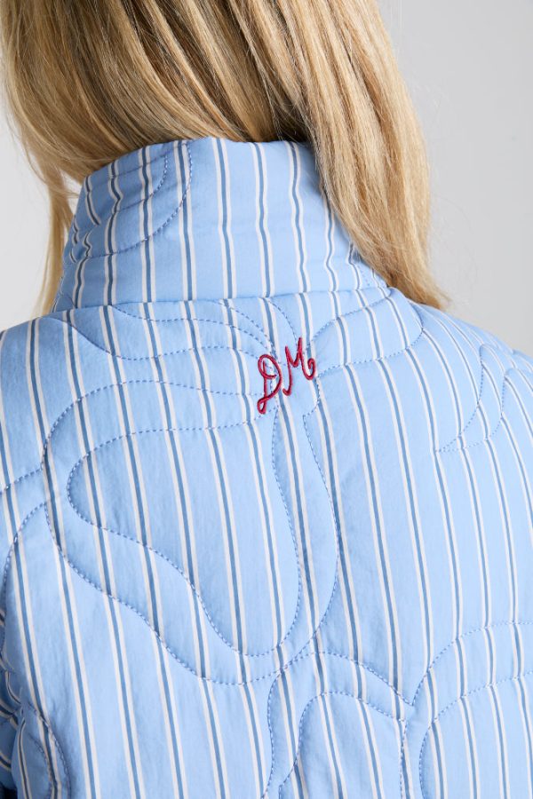 celeste quilted gilet - blue stripe - Image 6