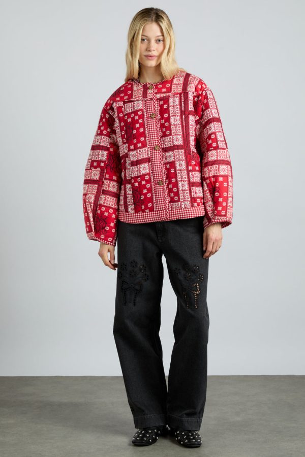 macy jacket - red bandana - Image 3