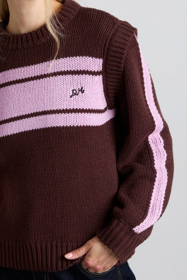 poppy jumper with removable sleeves - burgundy u0026 lilac - Image 3