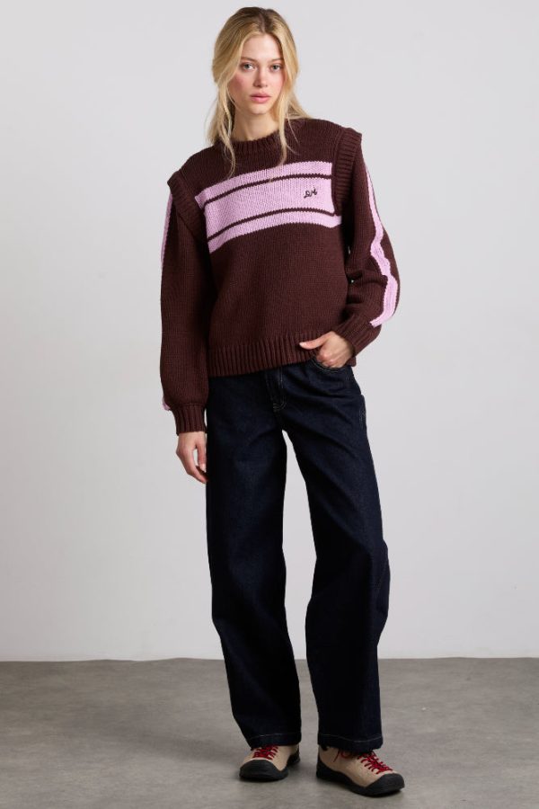 poppy jumper with removable sleeves - burgundy u0026 lilac - Image 6