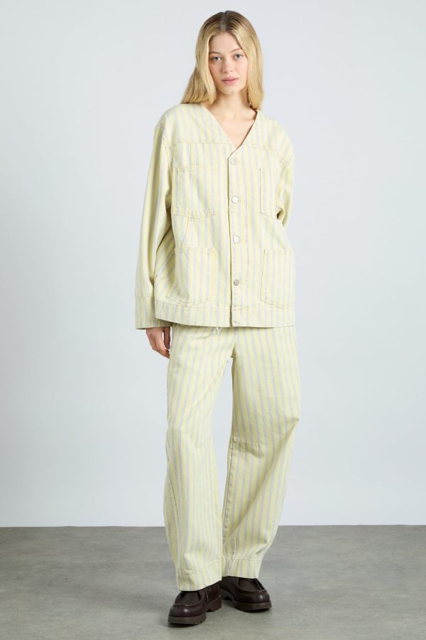 luca jacket - butter business stripe - Image 2