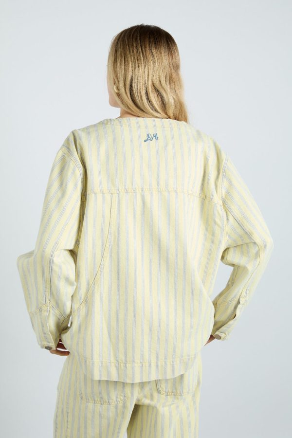 luca jacket - butter business stripe - Image 4