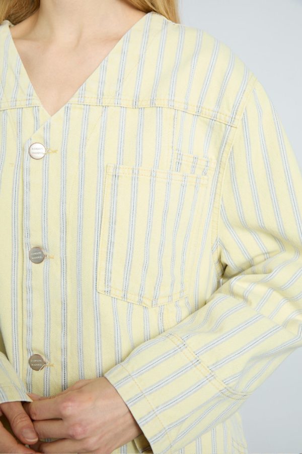 luca jacket - butter business stripe - Image 6