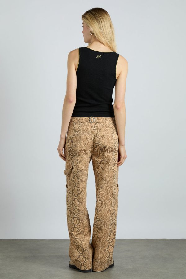 drew cargo jeans - snake print - Image 3