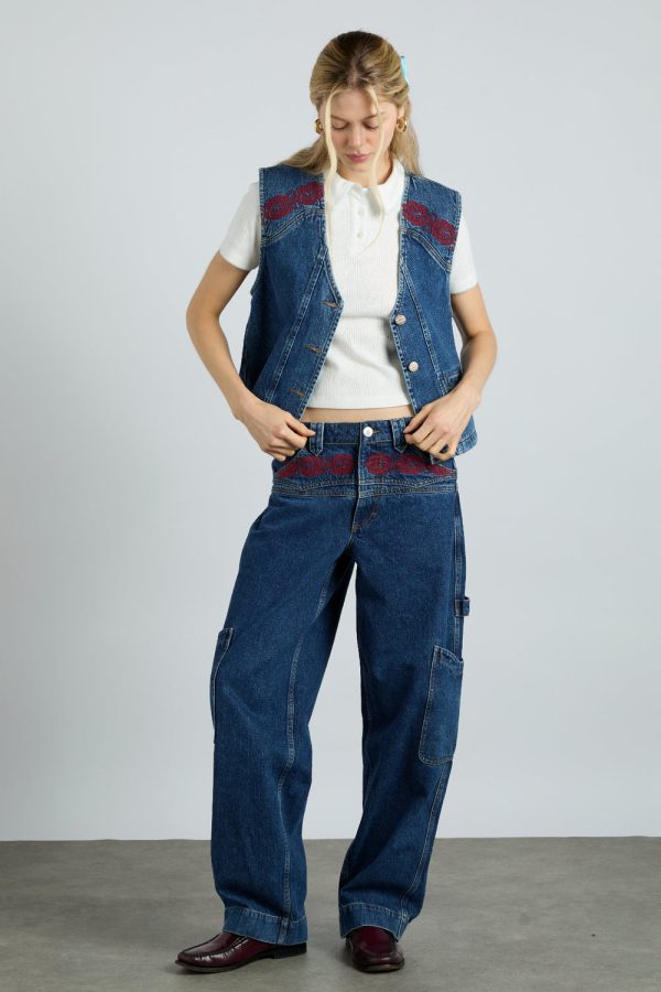 drew jeans - texas wash u0026 embroidery - Image 5