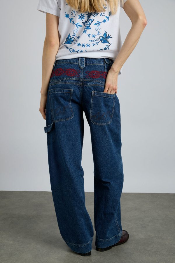 drew jeans - texas wash u0026 embroidery - Image 6