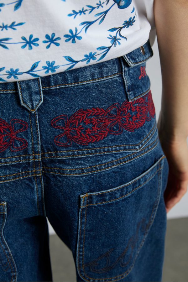 drew jeans - texas wash u0026 embroidery - Image 7