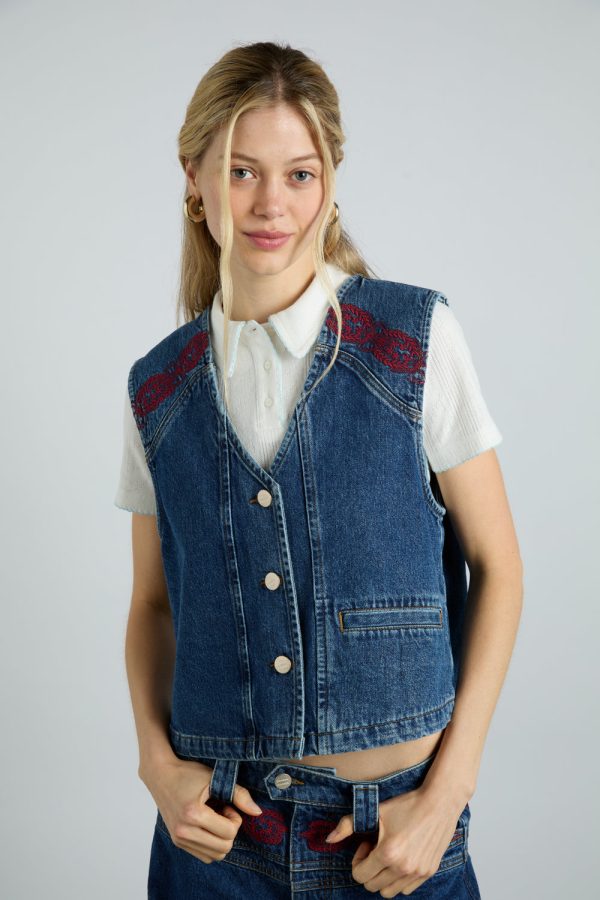 rita vest - texas wash u0026 embroidery