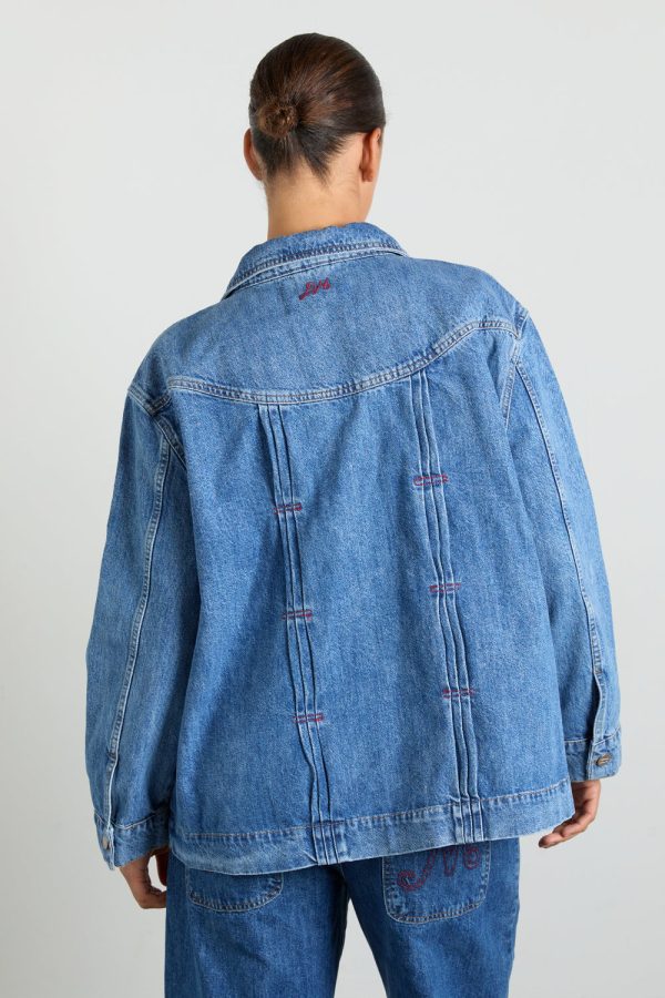 stevie shacket - mid wash - Image 4