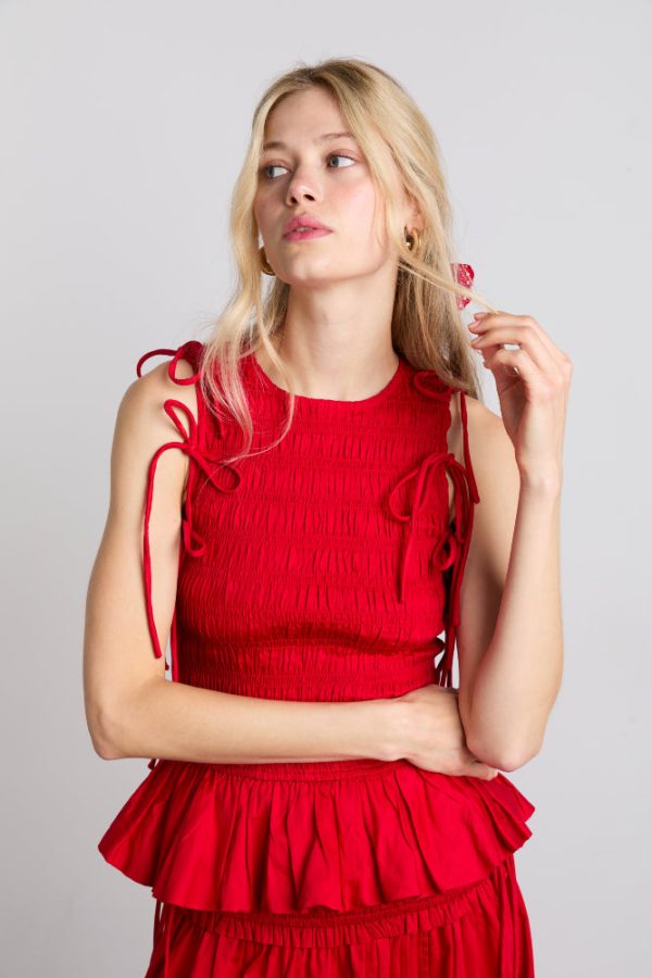 becca multi-way blouse - cherry - Image 2