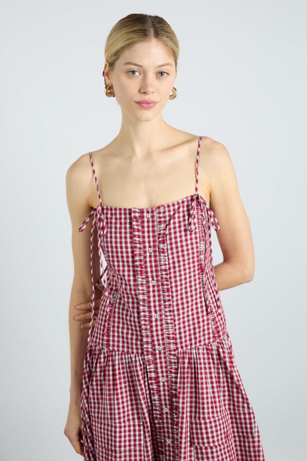 faith midi dress - cherry gingham - Image 2