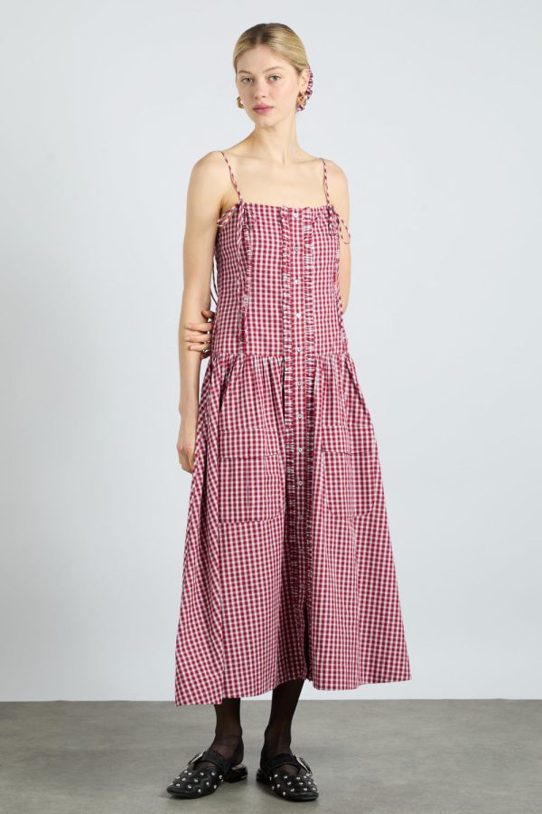 faith midi dress - cherry gingham - Image 4