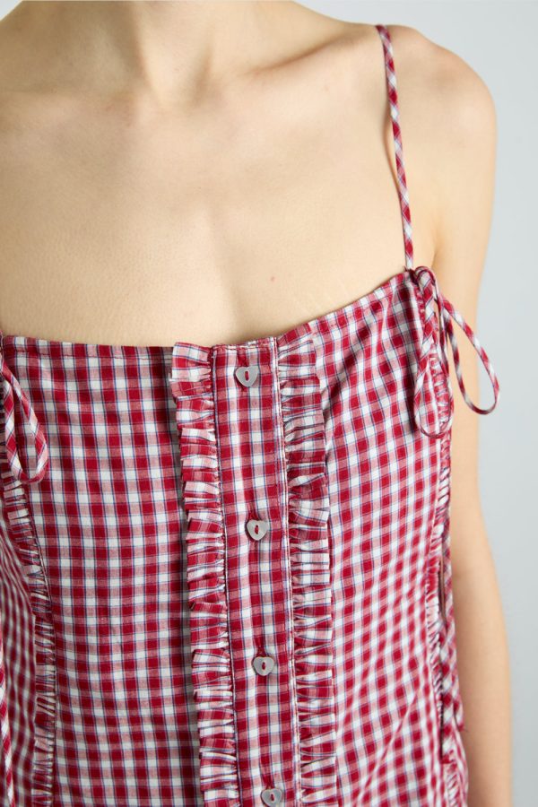 faith midi dress - cherry gingham - Image 6