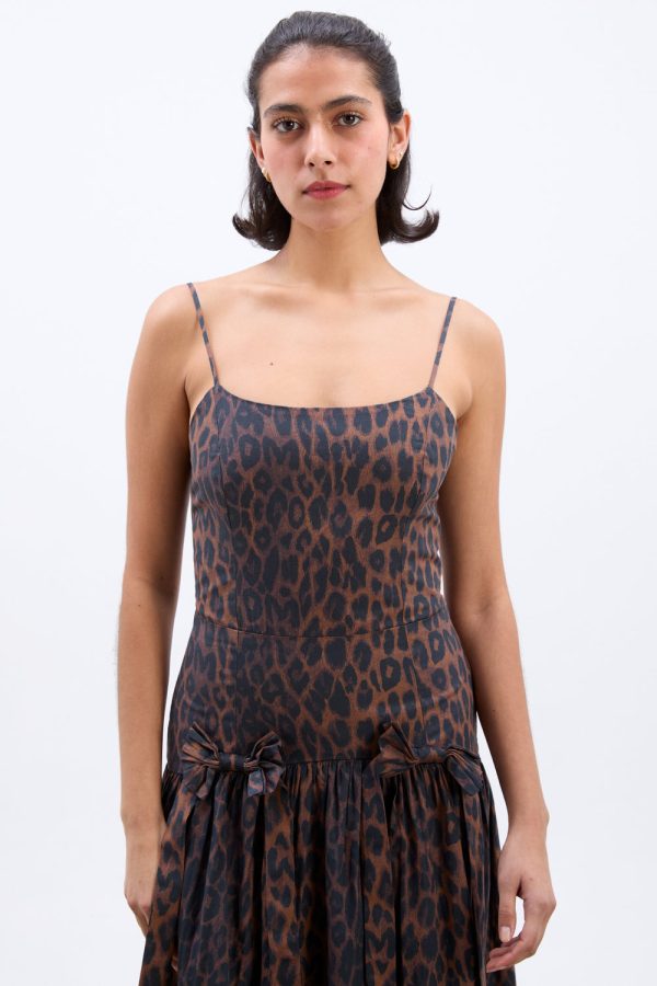 persephone midi dress - dark leopard - Image 3