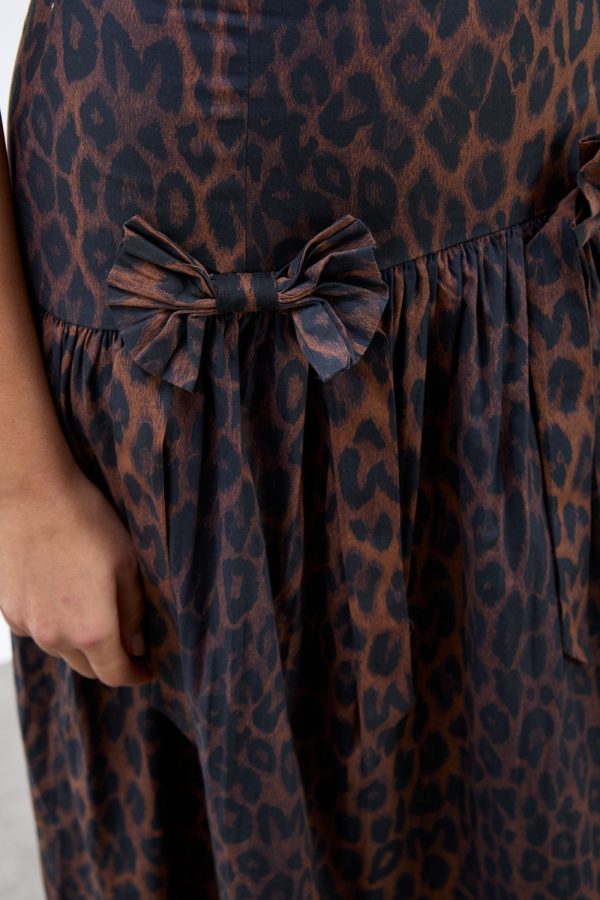persephone midi dress - dark leopard - Image 4