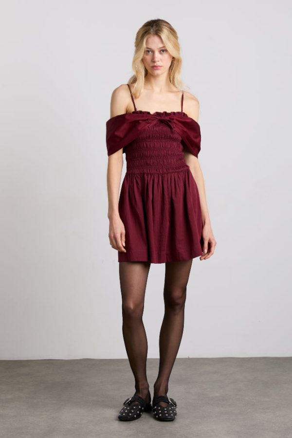 esmerelda mini multi-way dress - burgundy