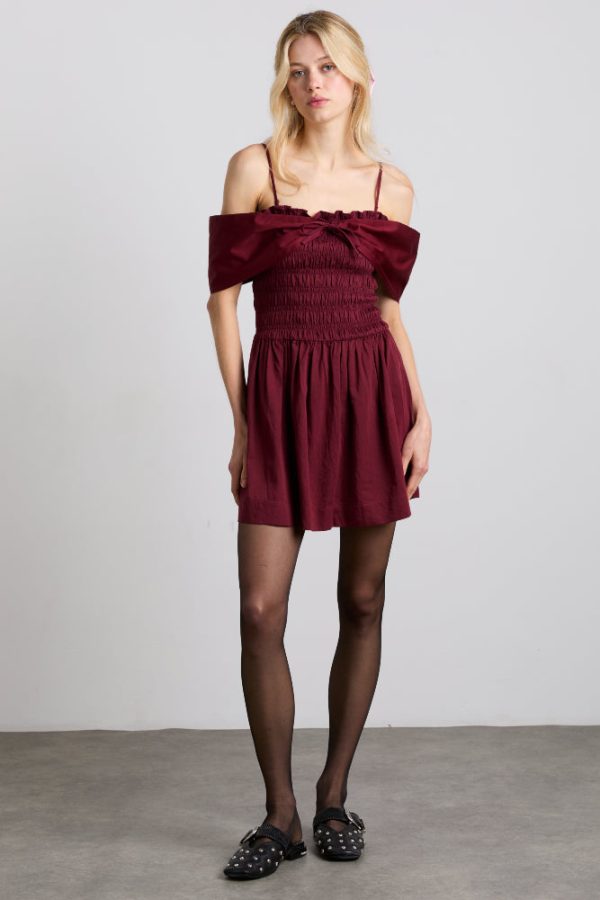 esmerelda mini multi-way dress - burgundy - Image 3