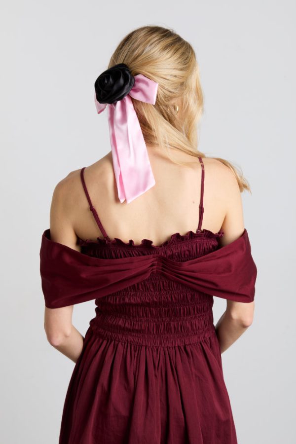 esmerelda mini multi-way dress - burgundy - Image 5