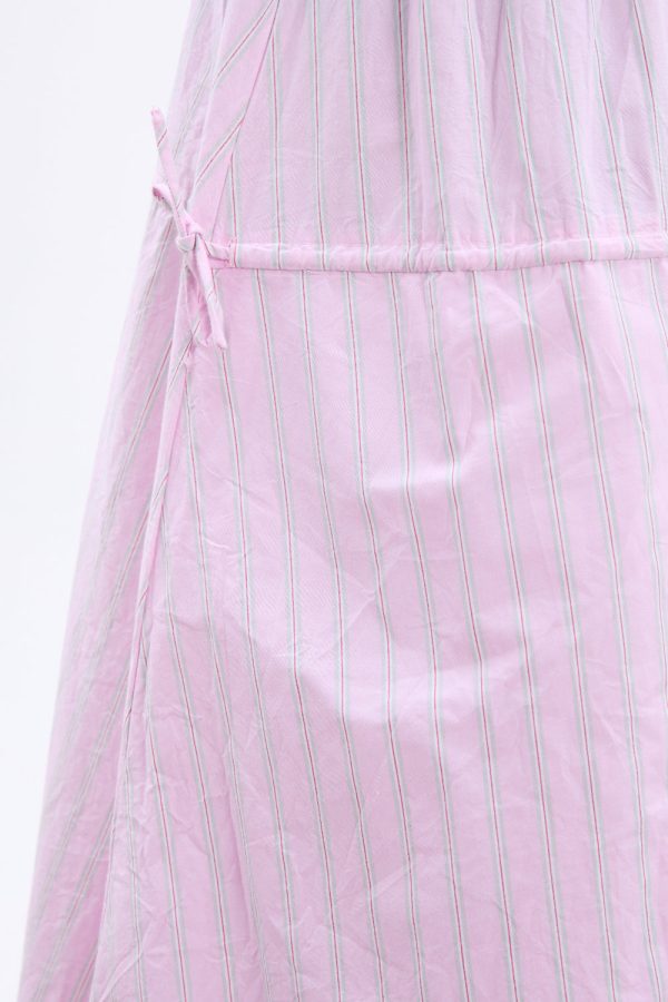 marine channel midi skirt - pink stripe - Image 4