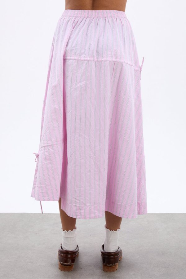 marine channel midi skirt - pink stripe - Image 6