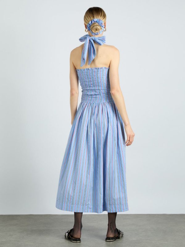 mia midi dress - bold blue stripe - Image 3