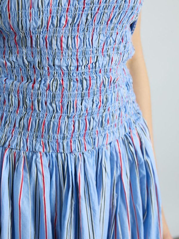 mia midi dress - bold blue stripe - Image 5