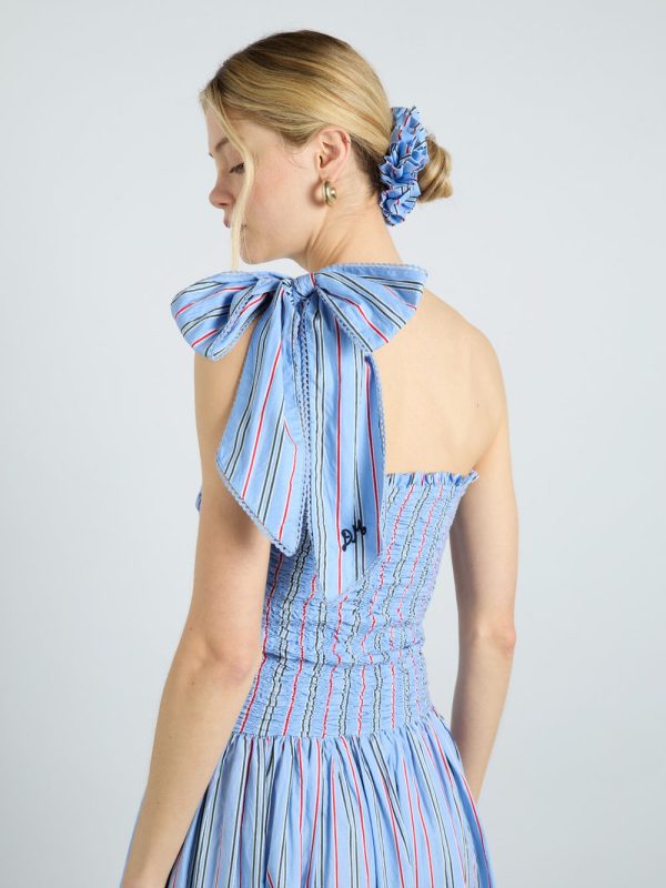 mia midi dress - bold blue stripe - Image 6