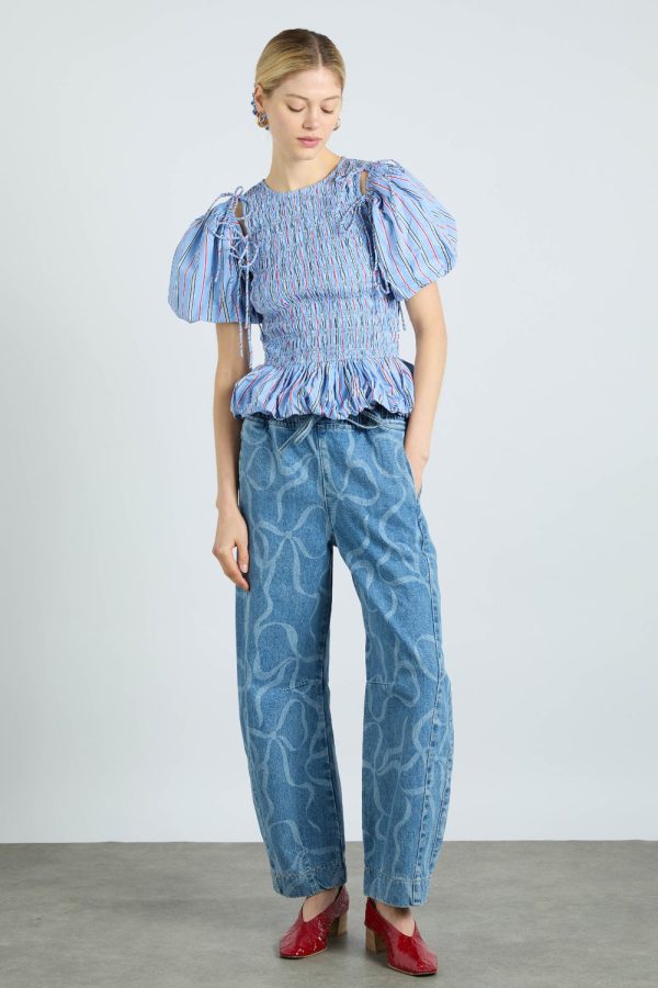 becca multi-way blouse - bold blue stripe - Image 3