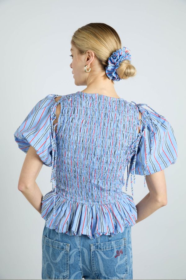 becca multi-way blouse - bold blue stripe - Image 5