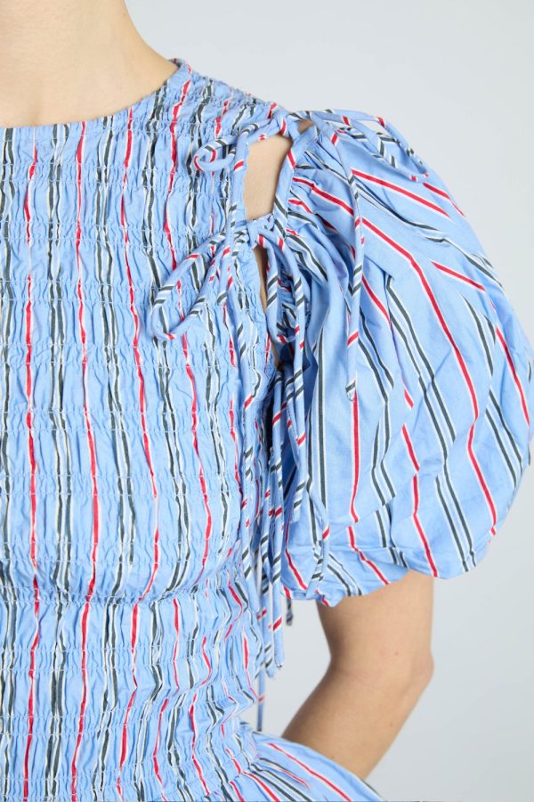 becca multi-way blouse - bold blue stripe - Image 6