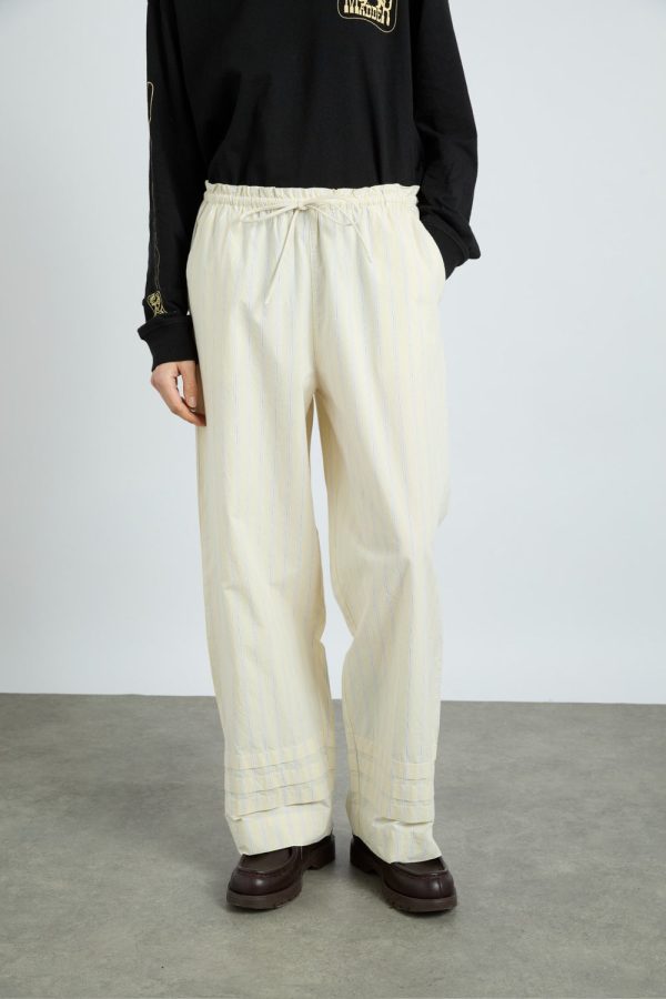lucy trousers - butter business stripe - Image 2