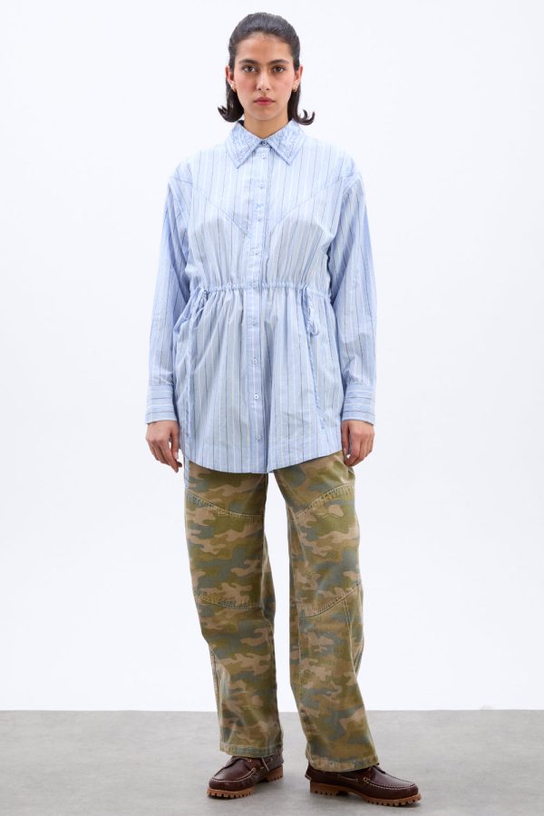 romy embroidered shirt - narrow business stripe - Image 3