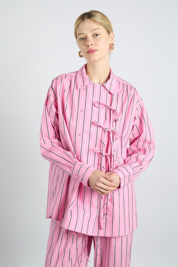 carmy shirt - pink bold stripe