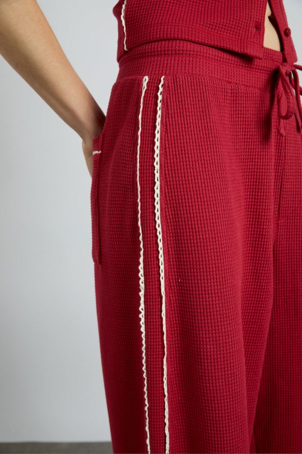 piper waffle jogger - red - Image 5