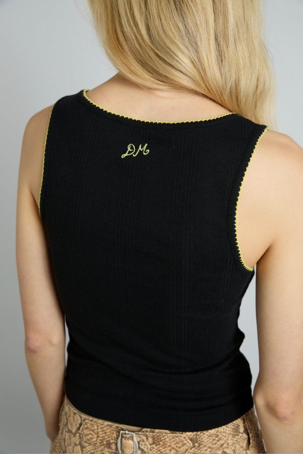 salome pointelle cami - black - Image 6