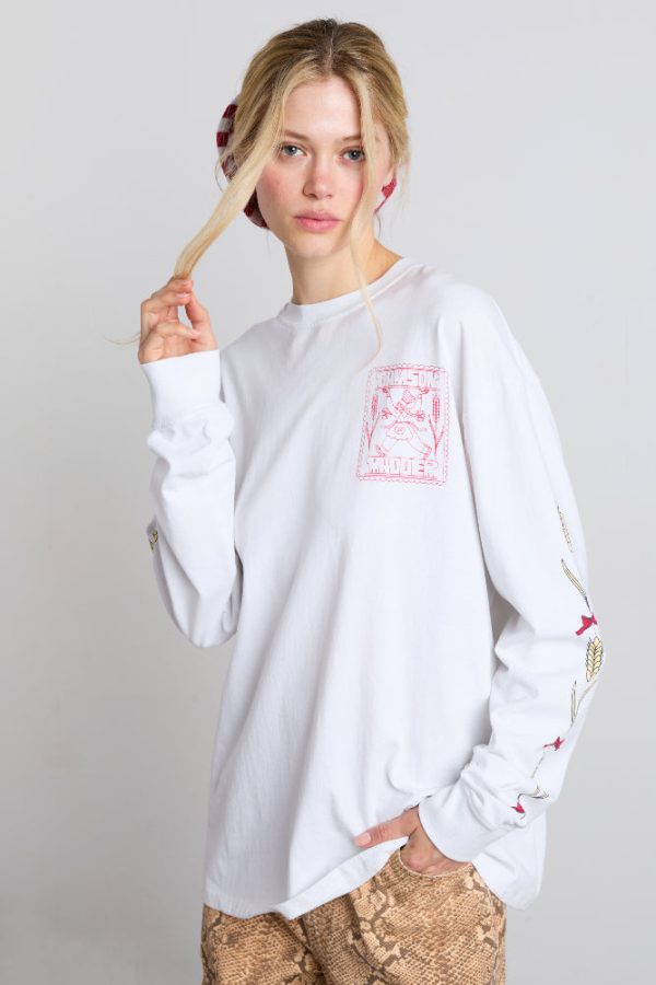 fresh bread long sleeve tee - white - Image 2