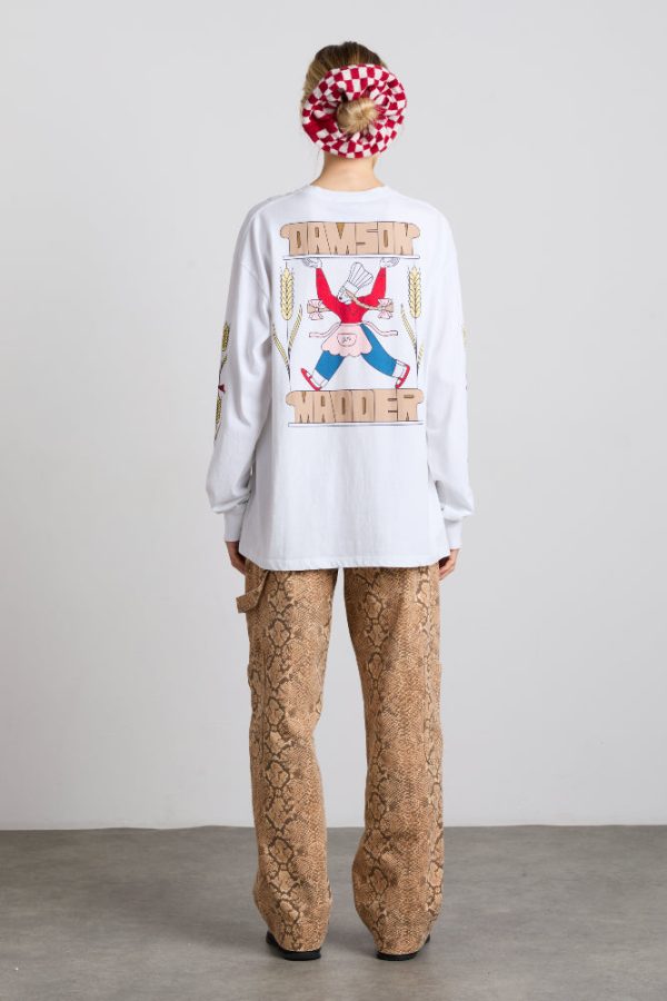 fresh bread long sleeve tee - white - Image 3