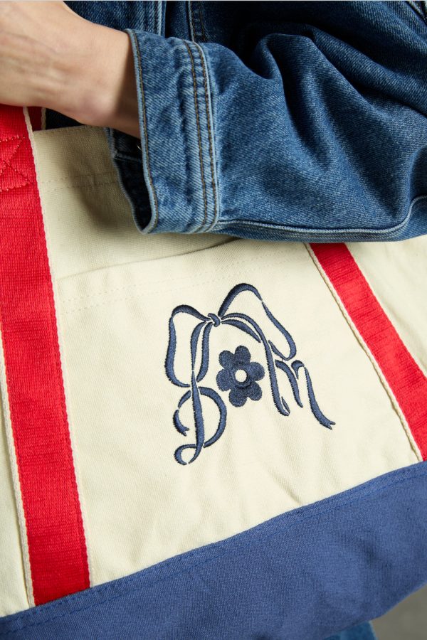 canvas tote bag with embroidery - Image 4
