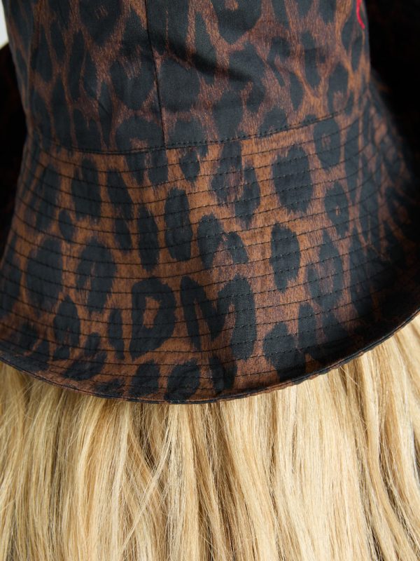 sunhat in dark leopard - Image 5