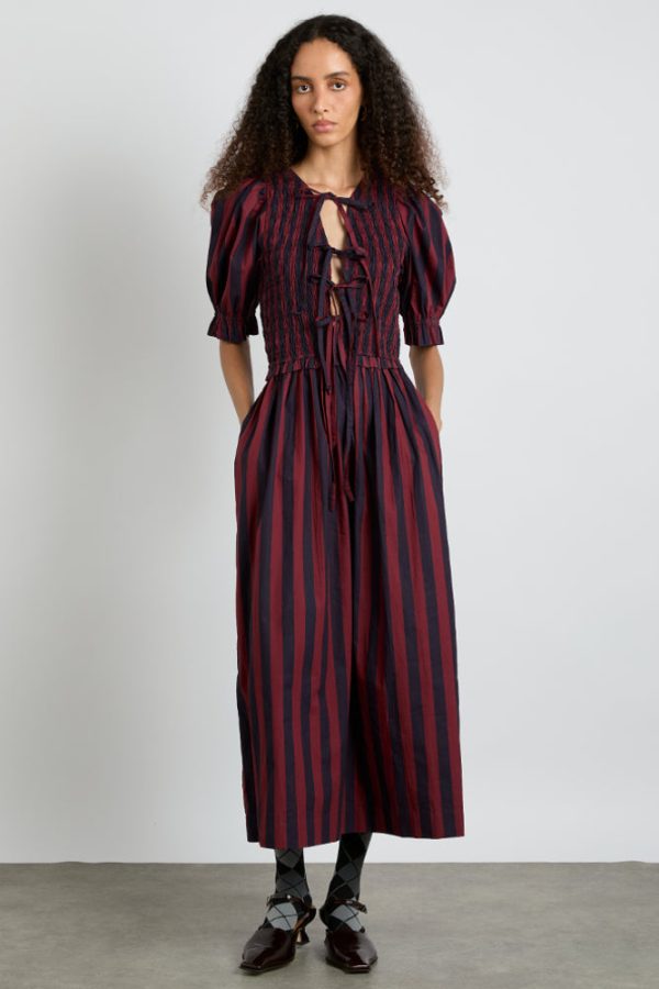 bluebelle midi dress - red/navy - Image 2